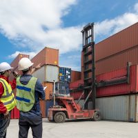 Business logistic concept, import and export concept.